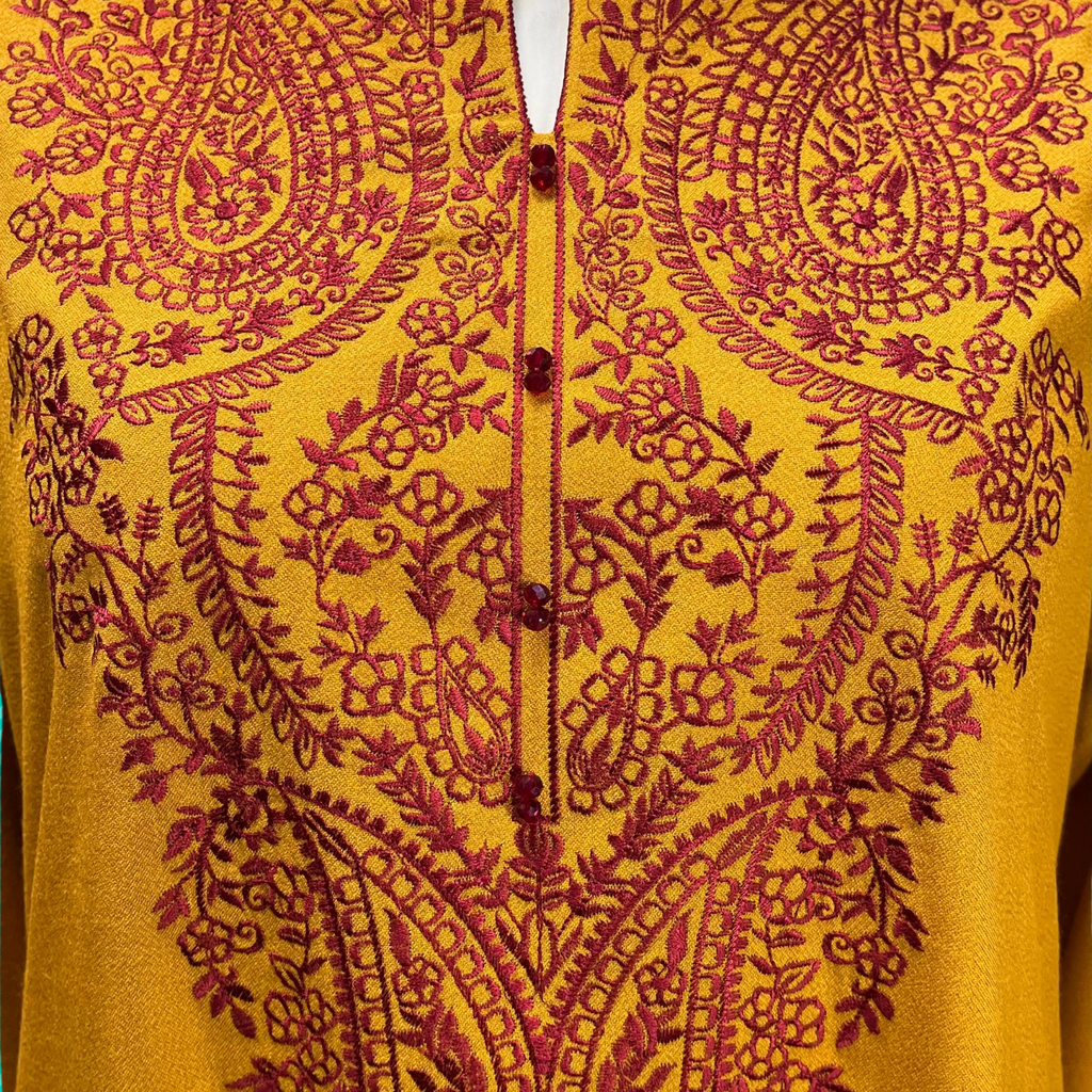 EMBROIDERED DHANAK 2 PIECE SHIRT AND TROUSERS W25-1