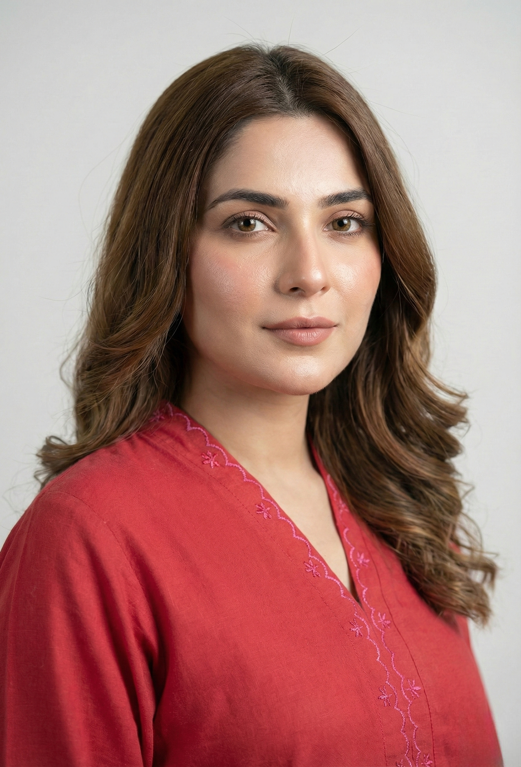 EMBROIDERED DHANAK 2 PIECE SHIRT AND TROUSERS W25-3